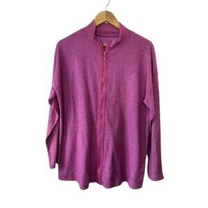 Soft Surroundings Lhami Zip Top In Royal Fuchsia Women's Size XL